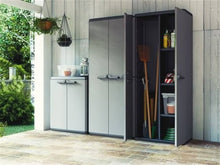 Load image into Gallery viewer, Keter Piu Storage Cabinet with Base - 68 x 39 x 166cm, Grey &amp; Black
