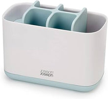 Load image into Gallery viewer, Joseph Joseph EasyStore Large Toothbrush Holder - Light Blue &amp; White
