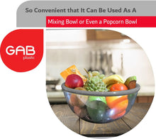 Load image into Gallery viewer, Gab Plastic Set of 3 Bowls with Rim - Small, Medium &amp; Large - Silver
