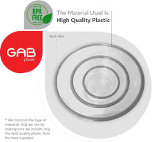 Load image into Gallery viewer, Gab Plastic Set of 3 Bowls with Rim - Small, Medium &amp; Large - Silver
