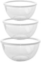 Load image into Gallery viewer, Gab Plastic Set of 3 Bowls with Rim - Small, Medium &amp; Large - White
