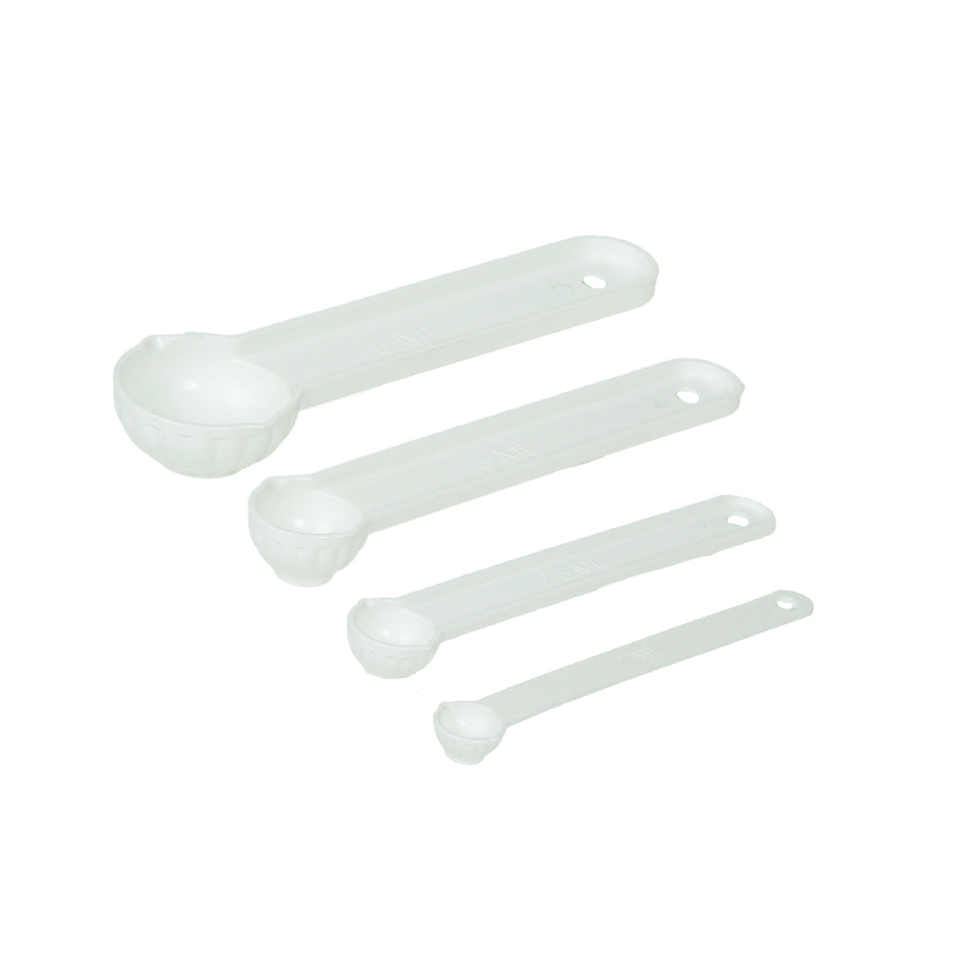 Gab Plastic Measuring Spoons, Set of 4 - White