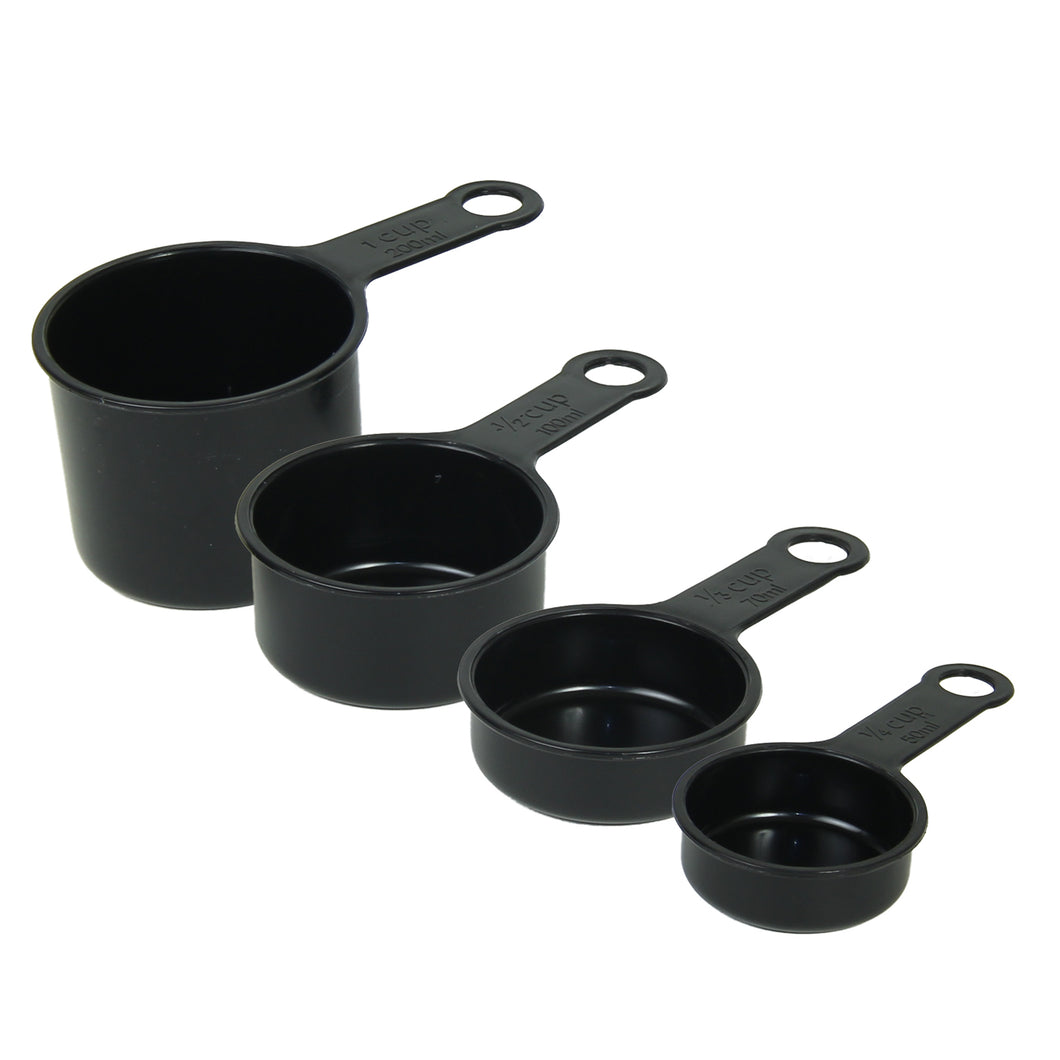 Gab Plastic Measuring Cups, Set of 4 - Black