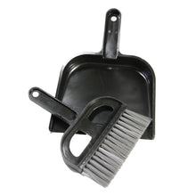Load image into Gallery viewer, Gab Plastic Small Dust Pan with Brush - Black
