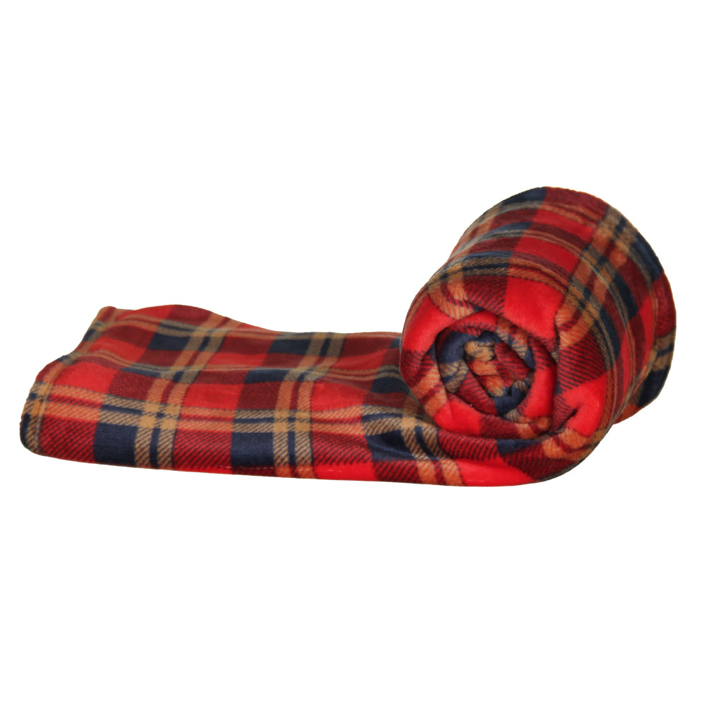 Gab Home Soft Blanket - Red Plaids, 190 x 125cm