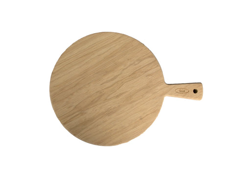 Gab Home Wooden Round Pizza Board with Handle - 30cm.