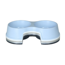 Load image into Gallery viewer, Gab Plastic Pet Food Bowl Round with 2 Cavities, Large - Available in Several Colors
