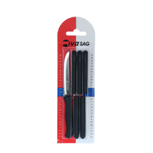 Load image into Gallery viewer, IVO SAG Pack of 6 Wide Serrated Knives with Plastic Handle - Available in Several Colors
