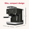 Semi Automatic Espresso Machine with Burr Grinder - Cast Iron Black