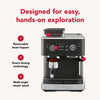 Semi Automatic Espresso Machine with Burr Grinder - Cast Iron Black