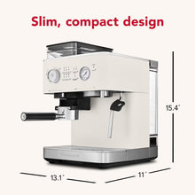 Load image into Gallery viewer, Semi Automatic Espresso Machine with Burr Grinder - Porcelain White
