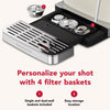 Semi Automatic Espresso Machine with Burr Grinder - Porcelain White