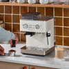 Semi Automatic Espresso Machine with Burr Grinder - Porcelain White