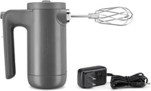 Load image into Gallery viewer, KitchenAid Cordless 7 Speed Hand Mixer - Rechargeable, Charcoal
