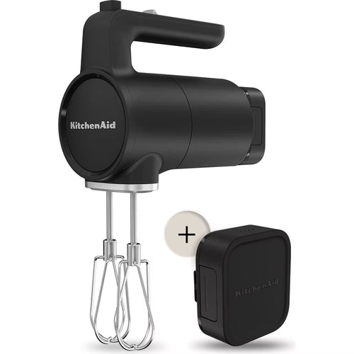 KitchenAid Go Cordless Hand Mixer with Battery - Matt Black.