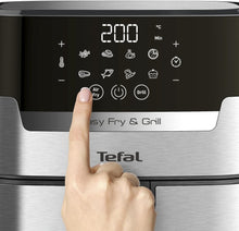 Load image into Gallery viewer, Tefal Easy Fry &amp; Grill 2-in-1, Air Fryer + Grill, Digital,  XL - 4.2 Liters, 1550 W - Stainless Steel
