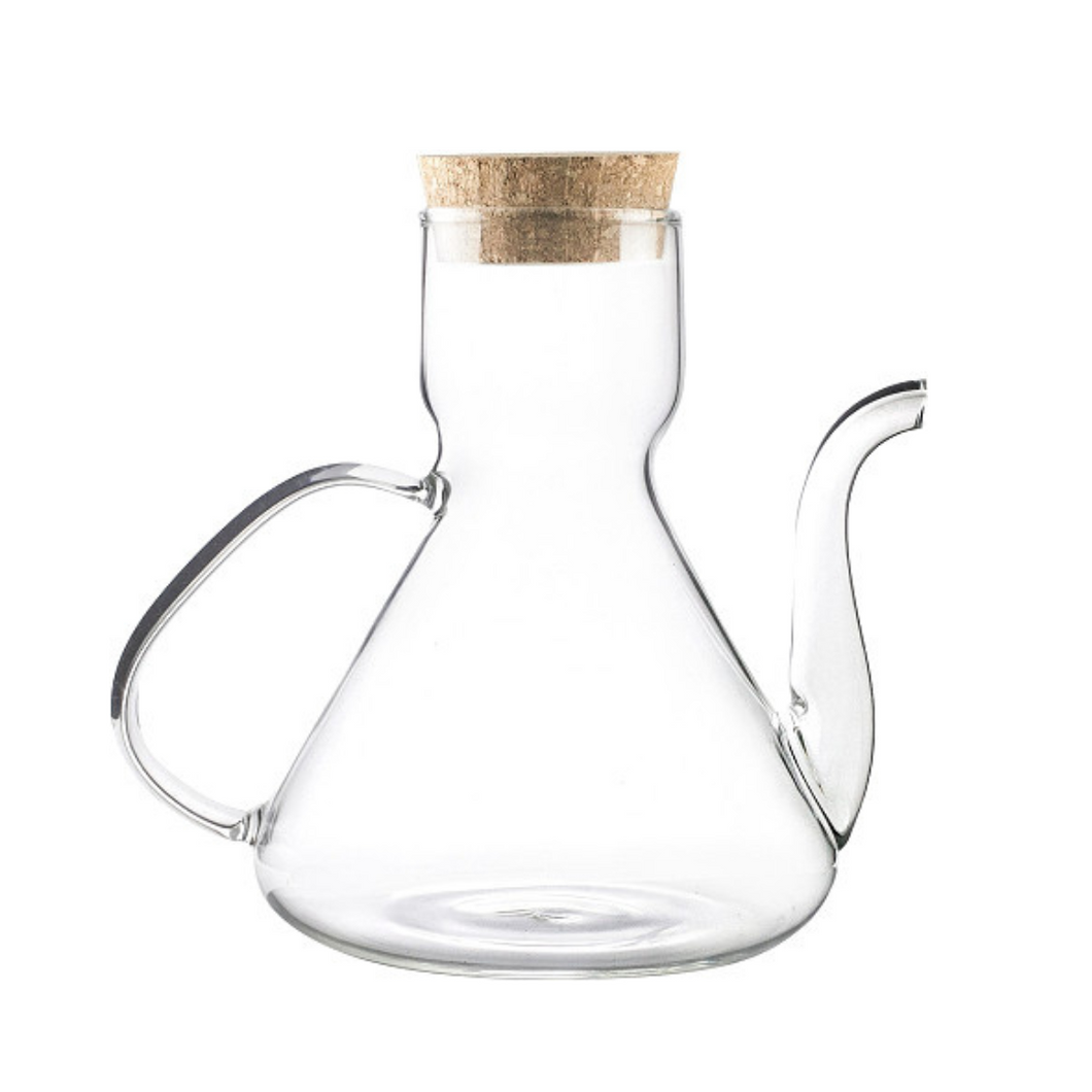 Ibili Glass Oil Dispenser with Spout and Cork Lid - 500ml