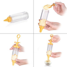 Load image into Gallery viewer, Tescoma Delicia Piston Cake Decorator with 8 Nozzles - Transparent &amp; Yellow

