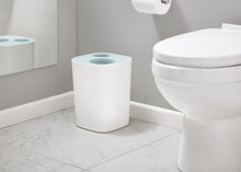Load image into Gallery viewer, Joseph Joseph Split Waste &amp; Recycling Bin, 8 Liters - Light Blue &amp; White
