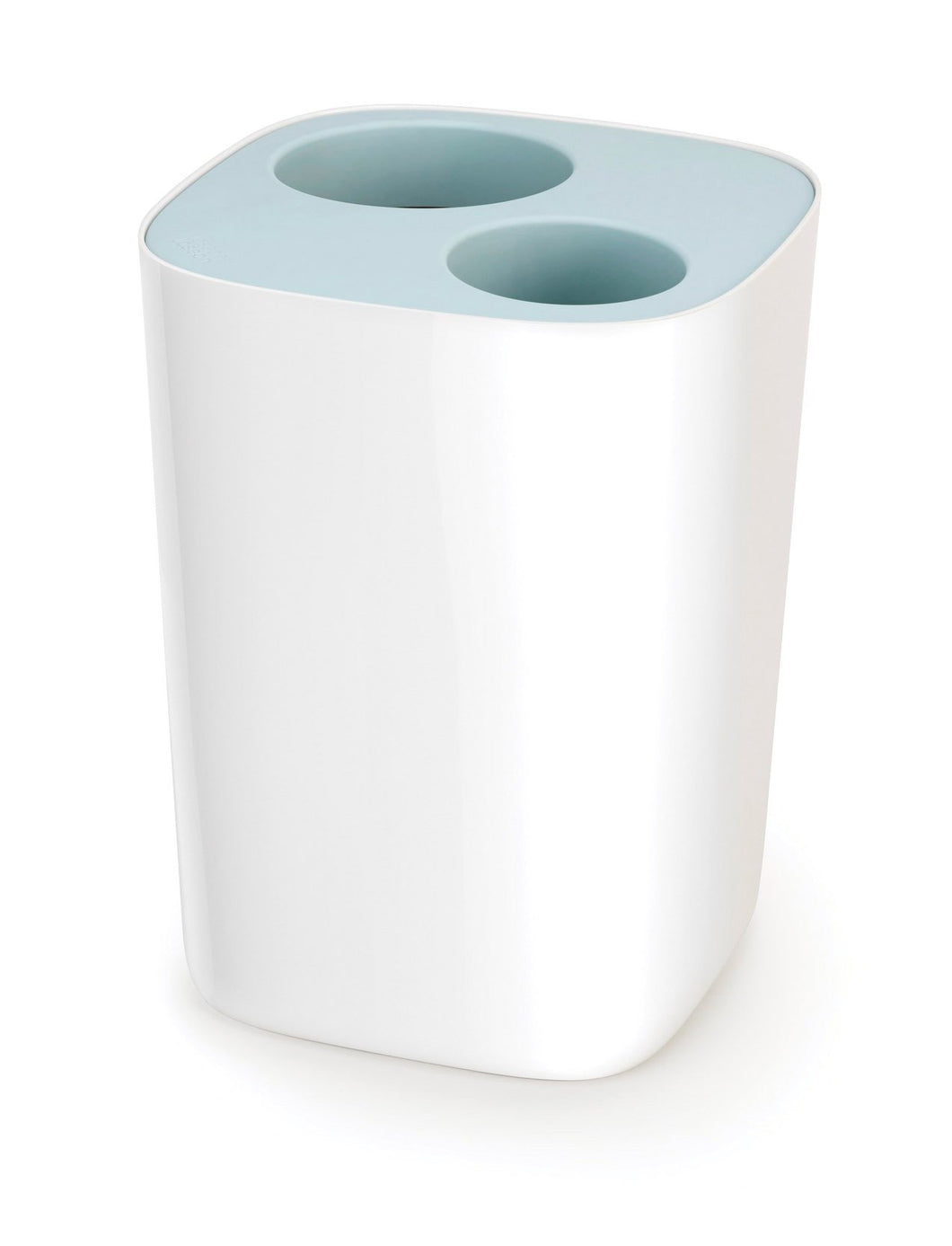 Joseph Joseph Split Waste & Recycling Bin, 8 Liters - Light Blue & White