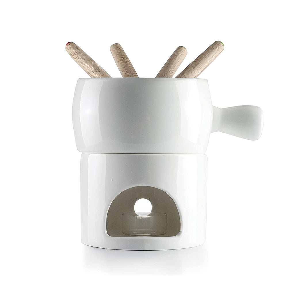 Ibili Ceramic Fondue Set for Chocolate or Cheese - 4 Persons