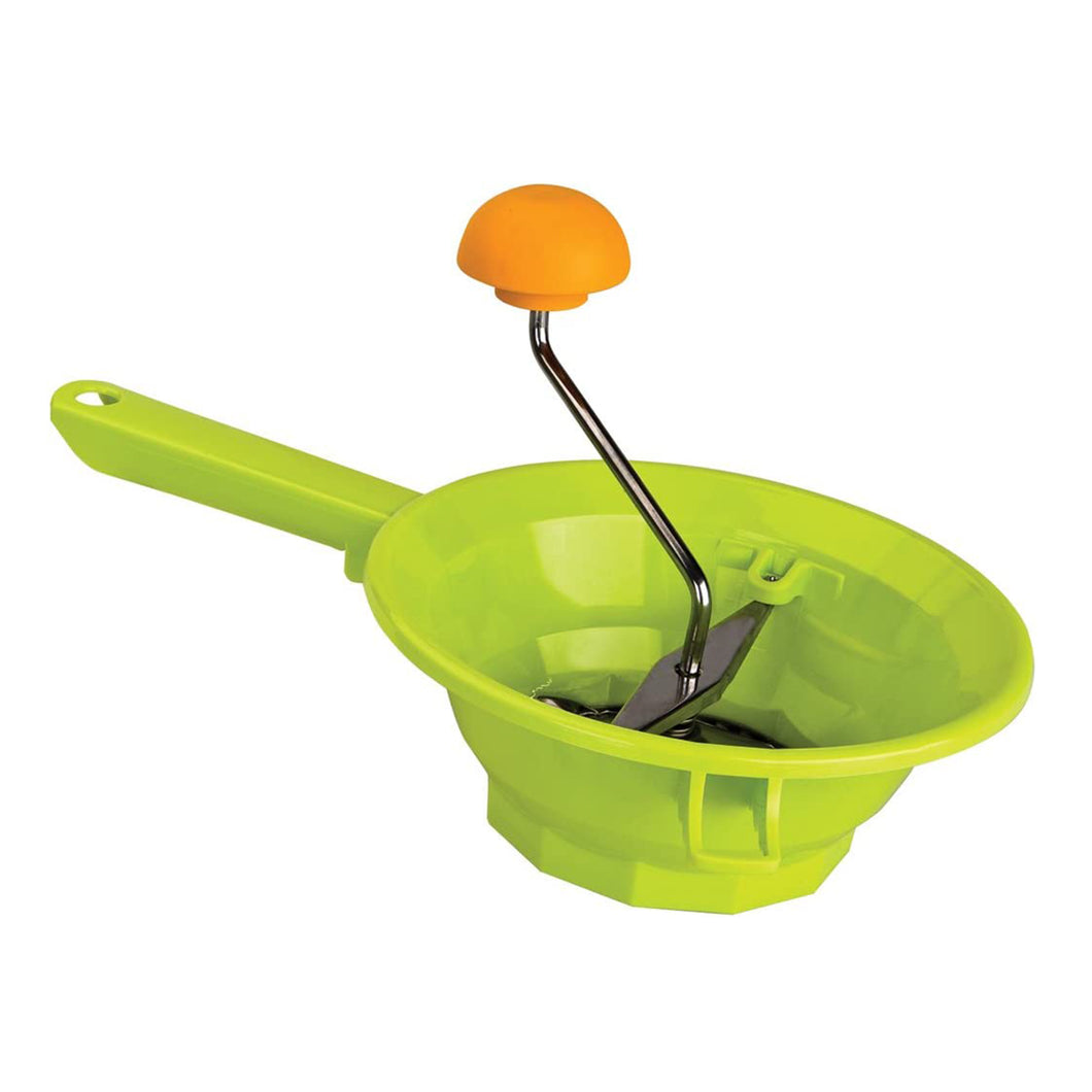 Ibili Plastic Food Mill with 1 Disc, 20cm - Lime Green