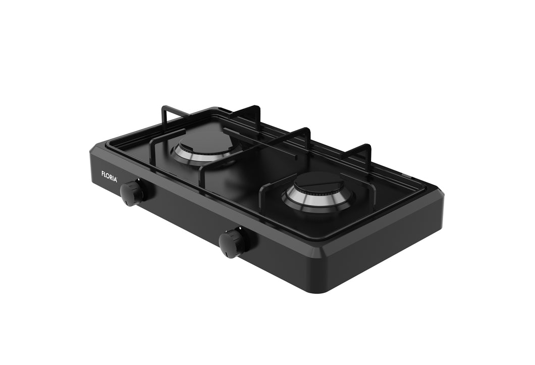 Zilan Gas Cooker with Two Burners - Black