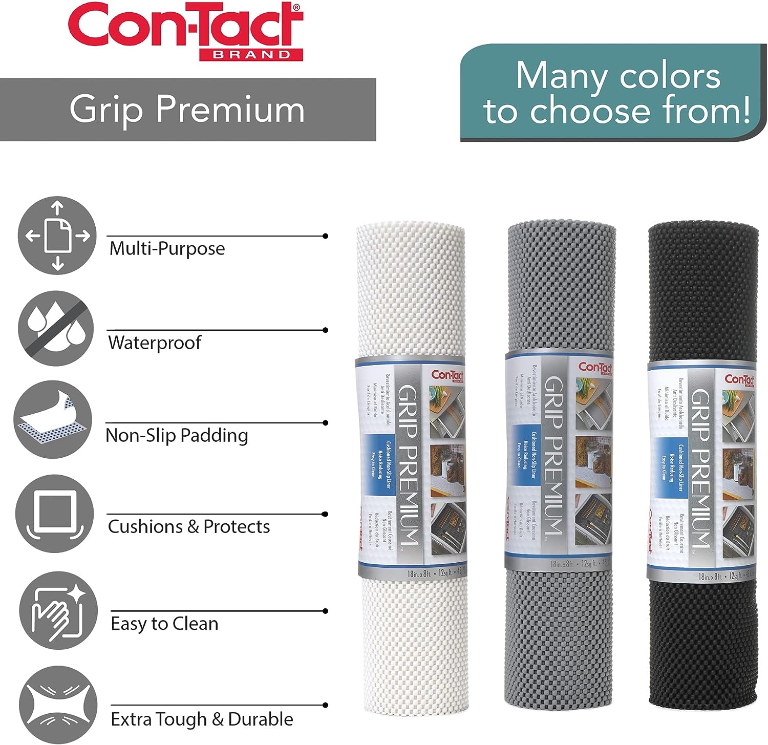 Con Tact Grip Premium Liner, Black