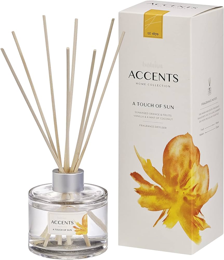 Bolsius Accents Fragrance Diffuser, Touch of Sun – 100ml