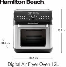 Load image into Gallery viewer, Hamilton Beach Digital Air Fryer Oven with 16 Cooking Modes and 7 Accessories - 12 Liters, 1500 Watts
