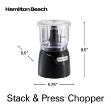 Load image into Gallery viewer, Hamilton Beach Stack &amp; Press™ Food Chopper - 710ml, 350W
