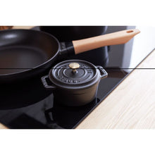 Load image into Gallery viewer, Staub Mini Round Cast Iron Cocotte, Black - 10cm, 0.26 Liters
