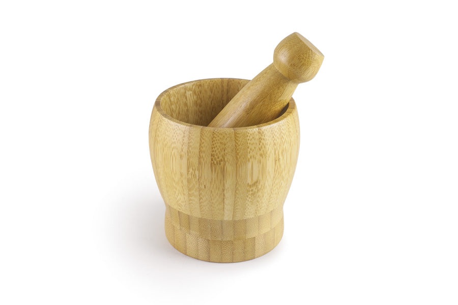 Ibili Bamboo Mortar & Pestle - 10cm