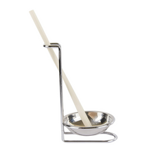 Load image into Gallery viewer, Ibili Cooking Tool Stand with Wooden Spoon - Stainless Steel
