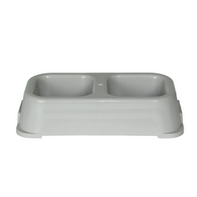 Load image into Gallery viewer, Gab Plastic Pet Food Bowl with 2 Cavities, Large - Available in Several Colors
