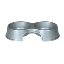 Load image into Gallery viewer, Gab Plastic Pet Food Bowl Round with 2 Cavities, Large - Available in Several Colors

