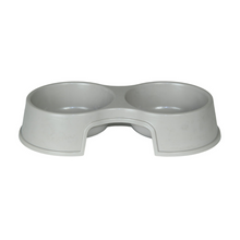 Load image into Gallery viewer, Gab Plastic Pet Food Bowl Round with 2 Cavities, Large - Available in Several Colors
