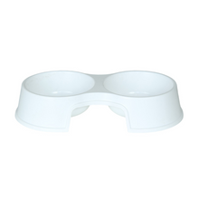 Load image into Gallery viewer, Gab Plastic Pet Food Bowl Round with 2 Cavities, Large - Available in Several Colors
