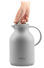 Load image into Gallery viewer, Vialli Design Thermos with Glass Insert Amo - 1 Liter, Grey
