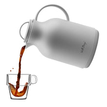 Load image into Gallery viewer, Vialli Design Thermos with Glass Insert Amo - 1 Liter, Grey
