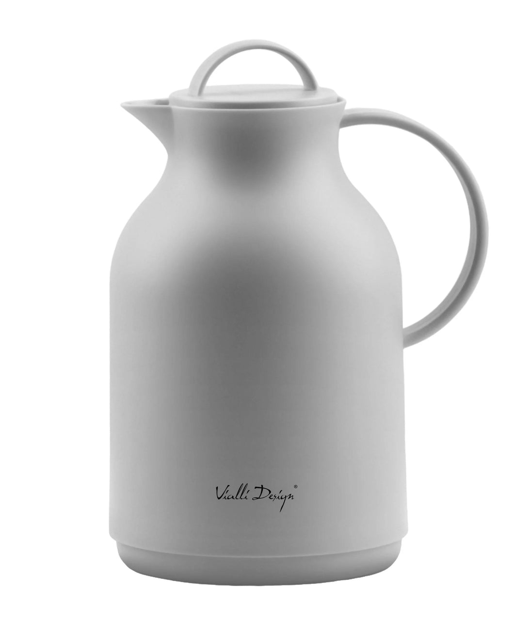 Vialli Design Thermos with Glass Insert Amo - 1 Liter, Grey