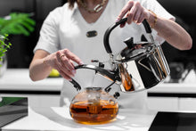 Load image into Gallery viewer, Vialli Design Kettle with Whistle Diamante - Polished Steel, 1.5 Liters
