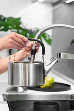 Load image into Gallery viewer, Vialli Design Kettle with Whistle Diamante - Matt Steel, 1.5 Liters
