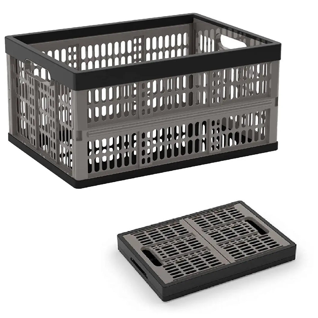 Curver Folding Crate/ Box - 32 Liters, 47.5 x 34.5 x 23.5 cm, Dark Grey