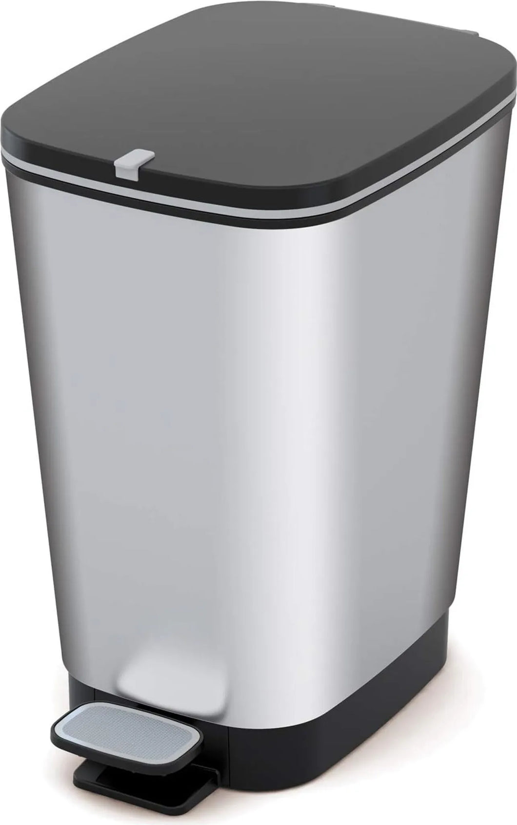 Kis (by Curver) Chic Pedal Bin, Medium - 25 Liters, Silver