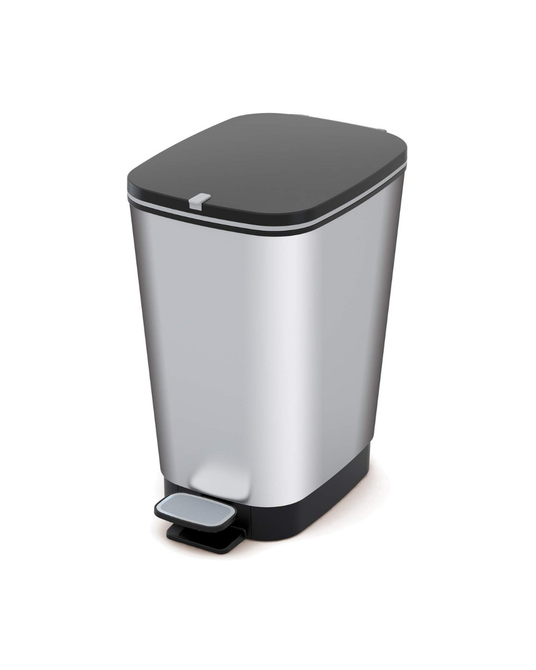 Kis (by Curver) Chic Pedal Bin, Small - 10 Liters, Silver