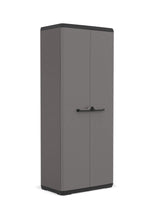 Load image into Gallery viewer, Keter Piu Storage Cabinet with Base - 68 x 39 x 166cm, Grey &amp; Black
