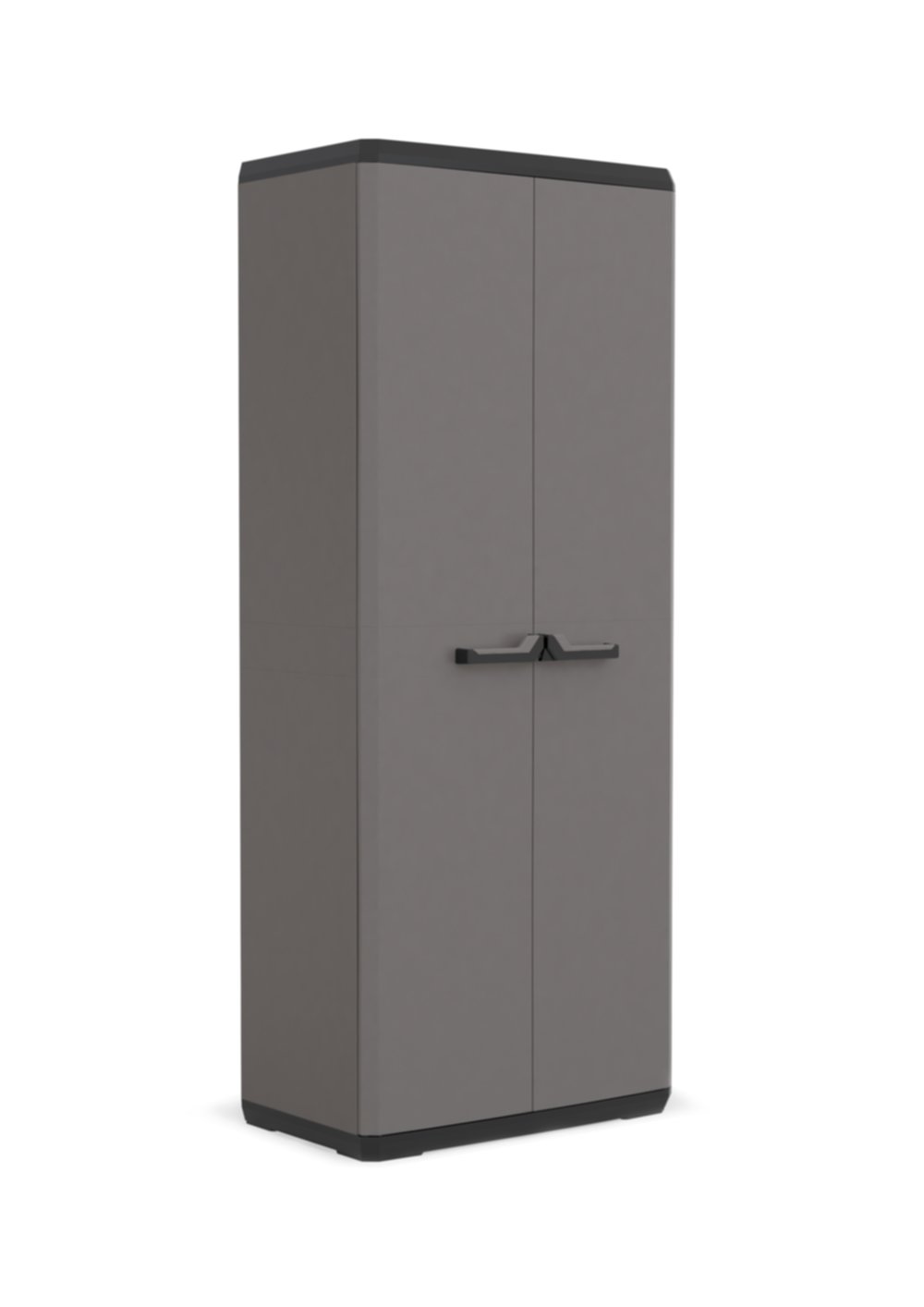 Keter Gear Multi-Use Storage Cabinet with Base - 68 x 39 x 166cm, Grey & Black