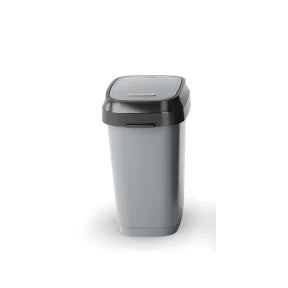 Kis (by Curver) Dual Swing Bin, Small - 10 Liters, Grey
