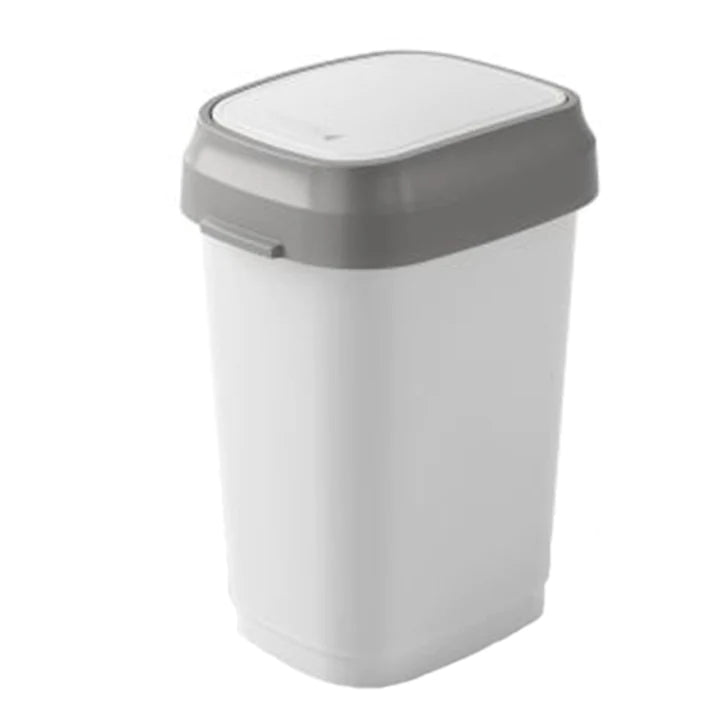 Kis (by Curver) Dual Swing Bin, Small - 10 Liters, White